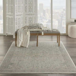 Nourison Lustrous Weave LUW02 Ivory Beige Area Rug Corner Image