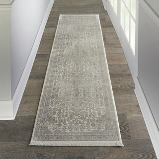 Nourison Lustrous Weave LUW02 Ivory Beige Area Rug Corner Image