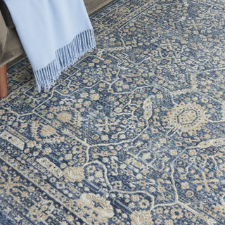 Nourison Lustrous Weave LUW03 Blue Area Rug Corner Image