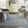 Nourison Lustrous Weave LUW03 Blue Area Rug Room Image Feature
