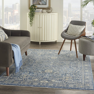 Nourison Lustrous Weave LUW03 Blue Area Rug Room Image Feature