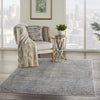 Nourison Lustrous Weave LUW04 Blue Grey Area Rug Room Image Feature