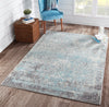 Momeni Luxe LX-16 Turquoise Area Rug Main Image Feature