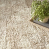 Nourison Luxurious Shag LXR01 Ivory Beige Area Rug Corner Image