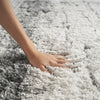 Nourison Luxurious Shag LXR01 Ivory/Charcoal Area Rug Room Image Feature