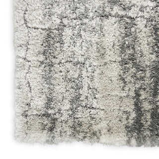 Nourison Luxurious Shag LXR01 Ivory/Charcoal Area Rug Texture Image
