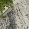 Nourison Luxurious Shag LXR01 Ivory/Charcoal Area Rug Corner Image