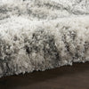 Nourison Luxurious Shag LXR01 Ivory/Charcoal Area Rug Corner Image