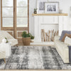 Nourison Luxurious Shag LXR01 Ivory/Charcoal Area Rug Room Image Feature