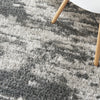 Nourison Luxurious Shag LXR02 Charcoal/Ivory Area Rug Corner Image