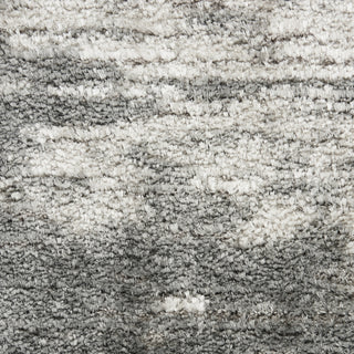 Nourison Luxurious Shag LXR02 Charcoal/Ivory Area Rug Swatch Image