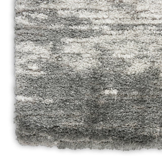 Nourison Luxurious Shag LXR02 Charcoal/Ivory Area Rug Texture Image
