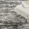Nourison Luxurious Shag LXR02 Charcoal/Ivory Area Rug Corner Image