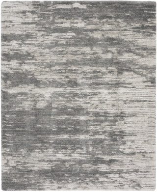 Nourison Luxurious Shag LXR02 Charcoal/Ivory Area Rug Main Image