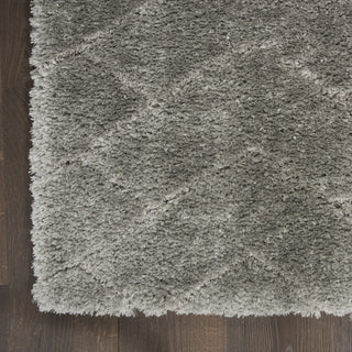 Nourison Luxurious Shag LXR03 Grey Area Rug Detail Image