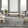 Nourison Luxurious Shag LXR03 Grey Area Rug Room Image Feature