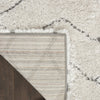 Nourison Luxurious Shag LXR03 Ivory/Grey Area Rug Corner Image