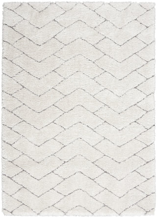 Nourison Luxurious Shag LXR03 Ivory/Grey Area Rug main image
