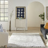 Nourison Luxurious Shag LXR03 Ivory/Grey Area Rug Room Image Feature