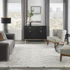 Nourison Luxurious Shag LXR03 Ivory/Grey Area Rug Room Image Feature