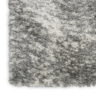 Nourison Luxurious Shag LXR04 Charcoal Grey Area Rug Texture Image