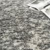 Nourison Luxurious Shag LXR04 Charcoal Grey Area Rug Corner Image