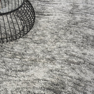Nourison Luxurious Shag LXR04 Charcoal Grey Area Rug Corner Image