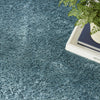Nourison Luxurious Shag LXR05 Aqua Area Rug Texture