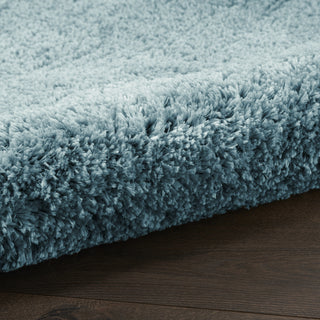 Nourison Luxurious Shag LXR05 Aqua Area Rug Detail