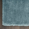 Nourison Luxurious Shag LXR05 Aqua Area Rug Corner