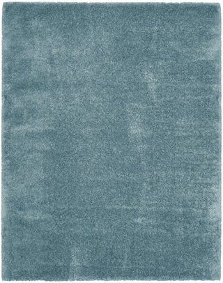 Nourison Luxurious Shag LXR05 Aqua Area Rug Main Image