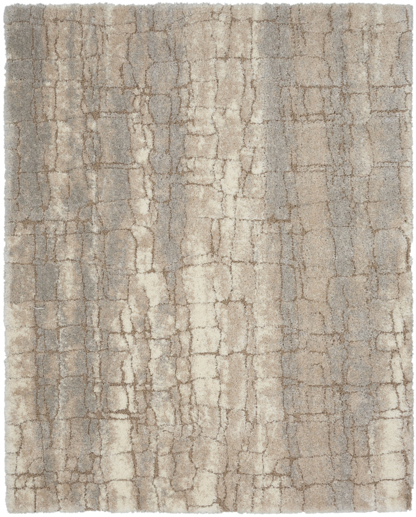 Nourison Luxurious Shag LXR09 Ivory Beige Area Rug Main Image
