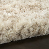 Nourison Luxurious Shag LXR10 Ivory Dark Beige Area Rug Close Up