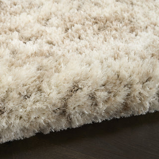 Nourison Luxurious Shag LXR10 Ivory Dark Beige Area Rug Close Up
