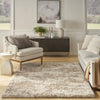 Nourison Luxurious Shag LXR10 Ivory Dark Beige Area Rug Room Image Feature