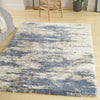 Nourison Luxurious Shag LXR10 Light Blue Grey Area Rug Corner Image