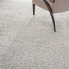 Nourison Luxe Shag LXS01 Light Grey Area Rug Corner Image