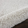 Nourison Luxe Shag LXS01 Light Grey Area Rug Corner Image