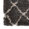 Nourison Luxe Shag LXS02 Charcoal Beige Area Rug Texture Image