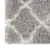 Nourison Luxe Shag LXS02 Grey Ivory Area Rug Texture Image