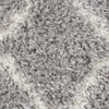 Nourison Luxe Shag LXS02 Grey Ivory Area Rug Swatch Image