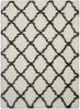 Nourison Luxe Shag LXS02 Ivory/Charcoal Area Rug main image
