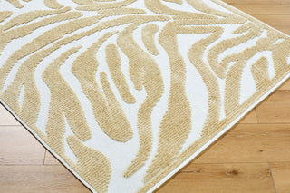 Livabliss Lyna LYA-2334 White Machine Washable Area Rug Corner Shot