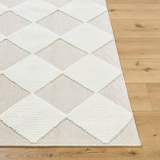 Livabliss Lyna LYA-2357 Beige Machine Washable Area Rug Angle