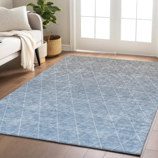 Dalyn Lazio LZ2 Blue Machine Washable Area Rug Lifestyle Image Feature