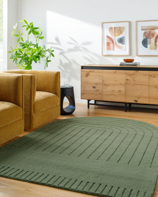 Livabliss Mystique M-5495 Sage Green Area Rug Room Scene