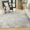 Nourison ABSTRACT HUES ABH01 GREY BLUE Corner Image