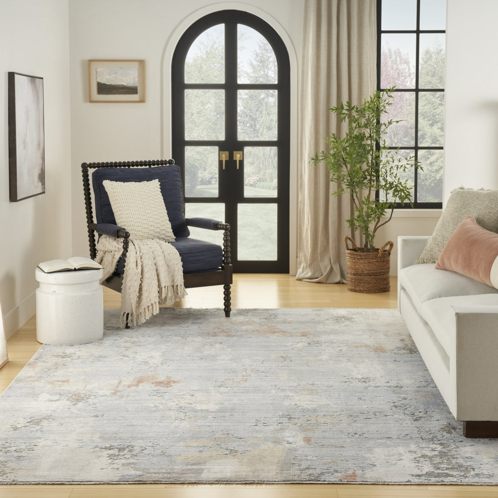 Nourison ABSTRACT HUES ABH01 GREY BLUE Room Image Feature