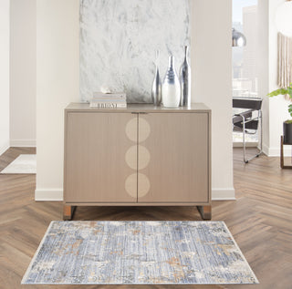 Nourison ABSTRACT HUES ABH01 GREY BLUE Corner Image