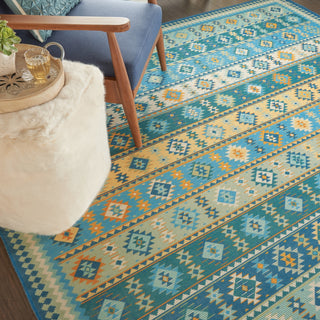 Nourison Madera MAD08 Light Orange Area Rug Corner Image
